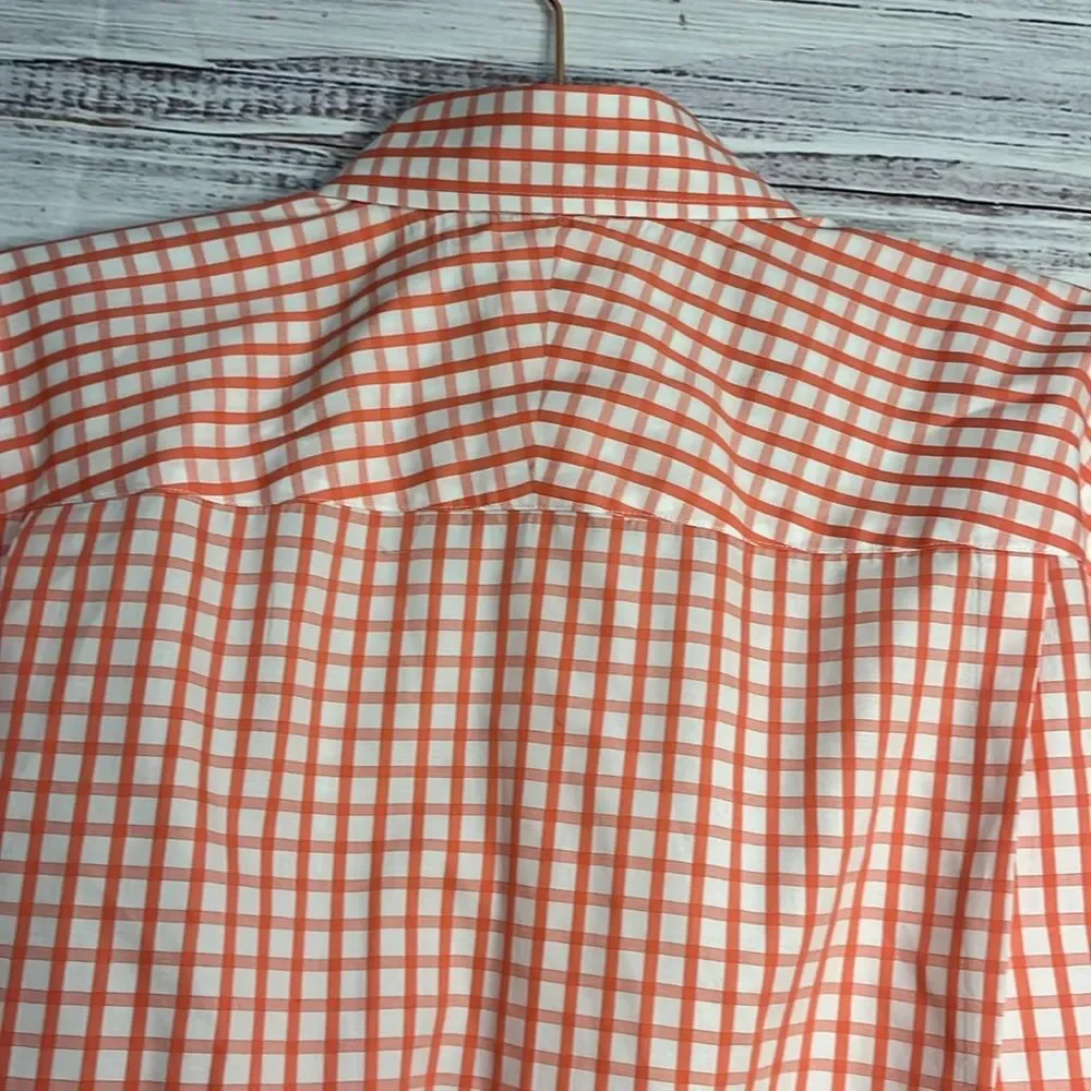 J. McLaughlin Men’s XL Button Down Shirt Gingham Check Cotton